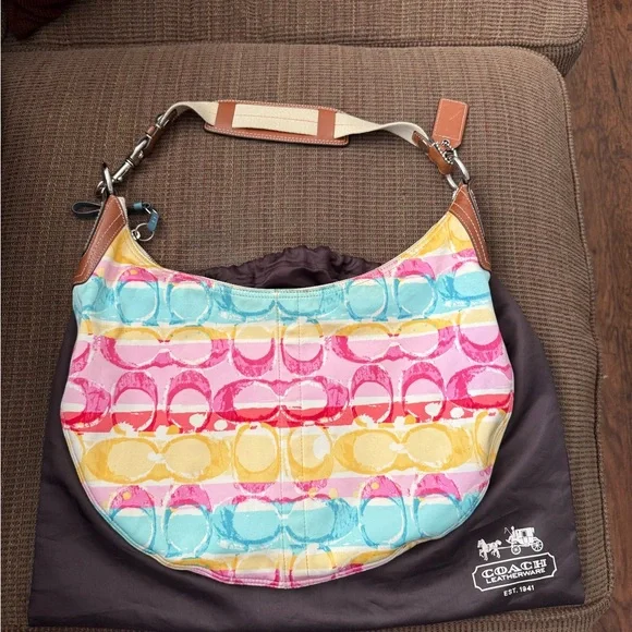 Coach Vibrant Multicolor Hobo Bag - Picture 2 of 7